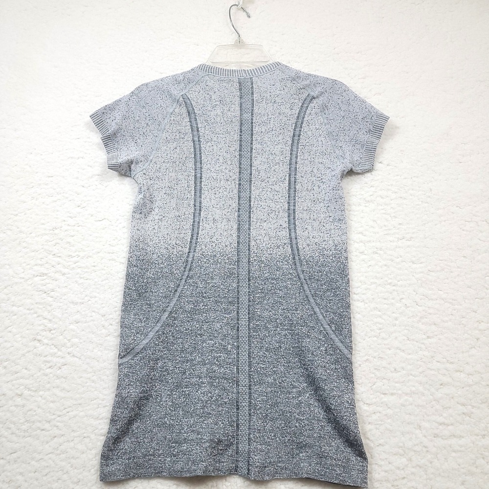 Lululemon Swiftly Tech Short Sleeve Womens 6 Gray Ombre Seamless Running Shirt - Picture 2 of 6